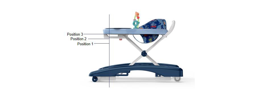 3-Position Height Adjustment Baby Walker