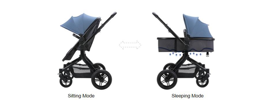 Baby Stroller With 2-in-1 Seat & Sleeping Cot Modes