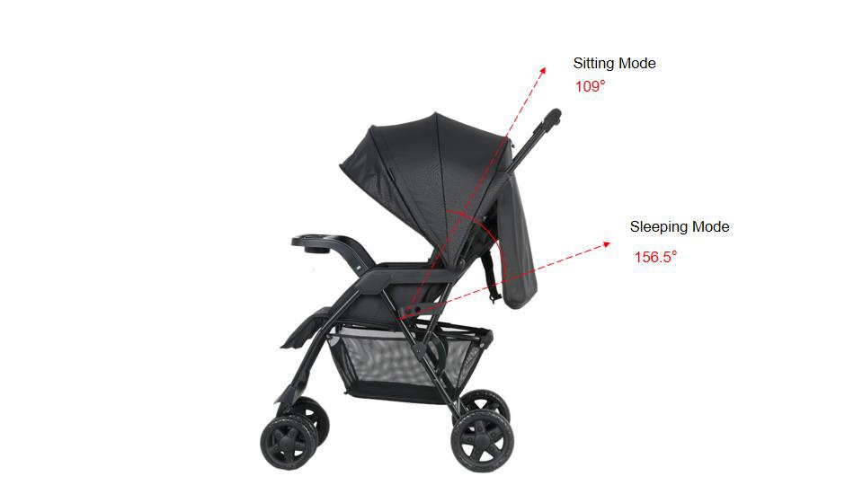 Baby Stroller With 2-in-1 Sitting & Sleeping Modes